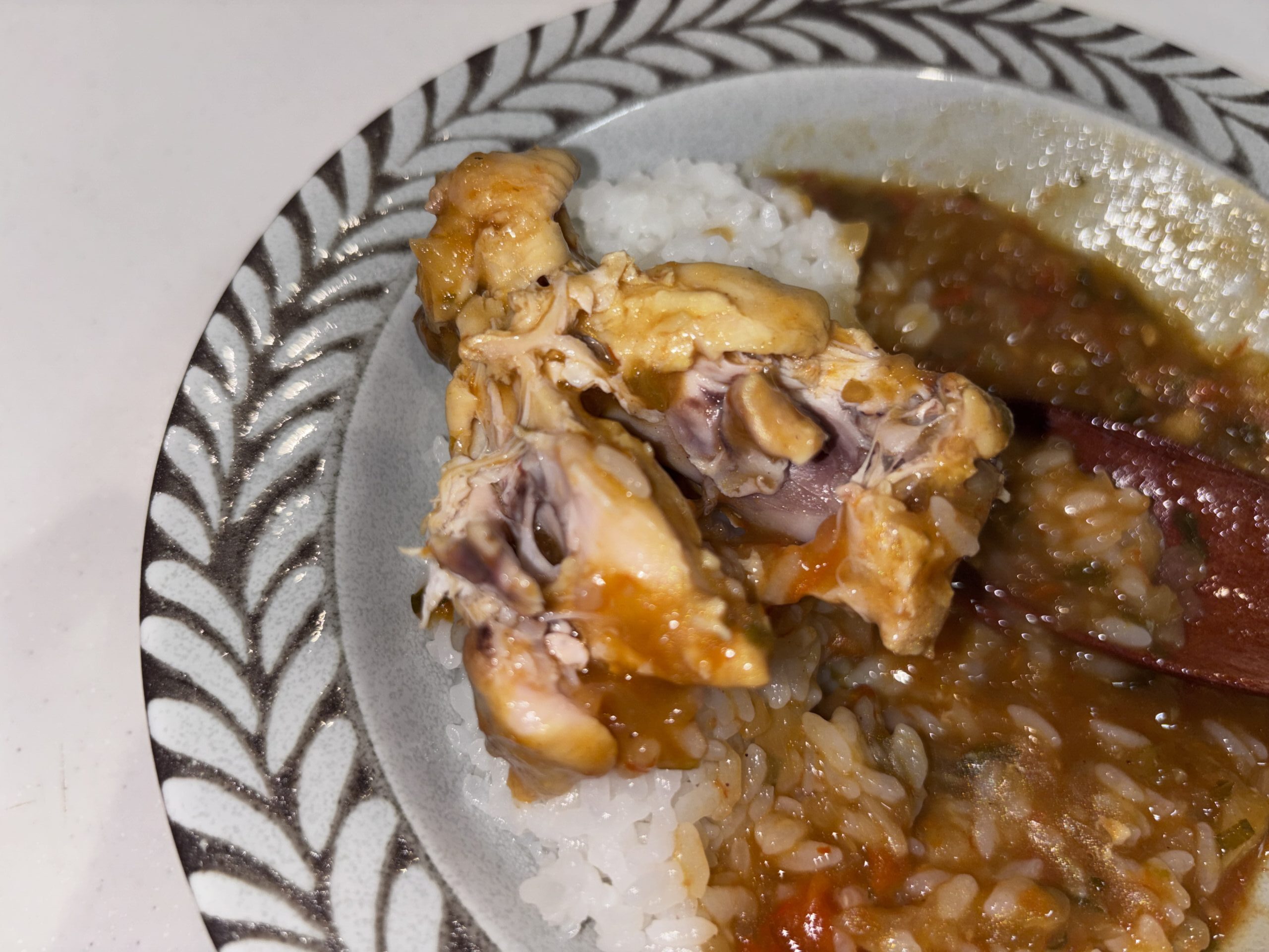 ホットクックで調理したカレーライスの中のお肉の様子
