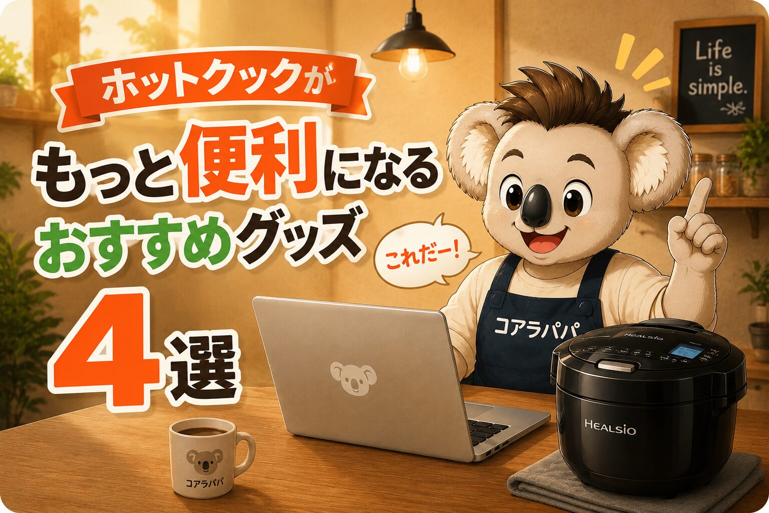 ホットクックをもっと便利に使えるおすすめグッズを紹介するコアラパパ