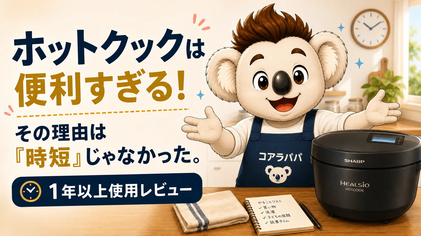 ホットクックは便利すぎる 1年以上使用レビュー コアラパパ