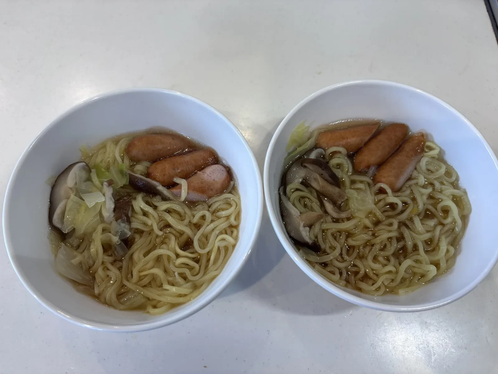 ホットクックで作った醤油ラーメン2杯