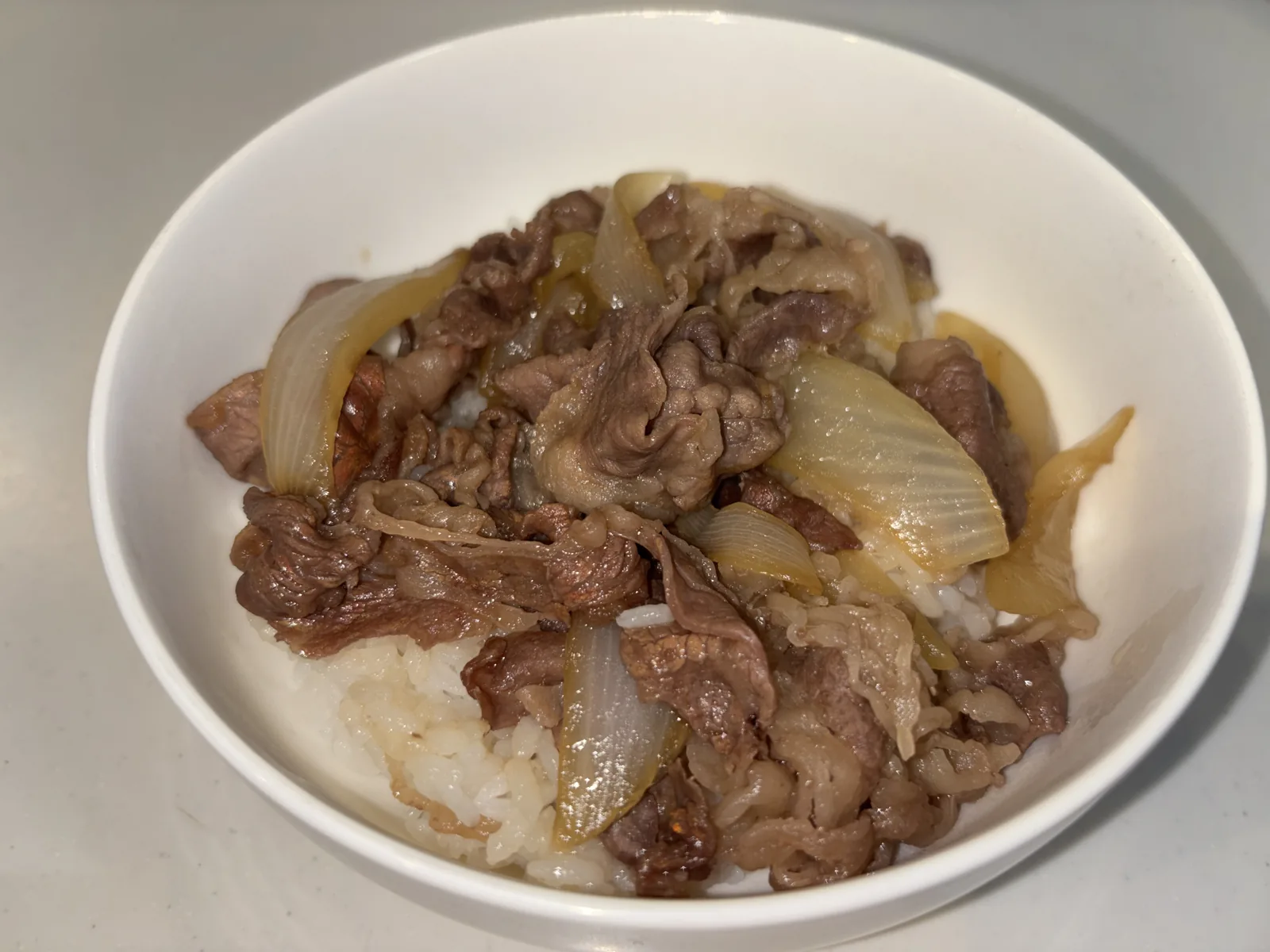 ホットクックで作った牛丼の完成写真